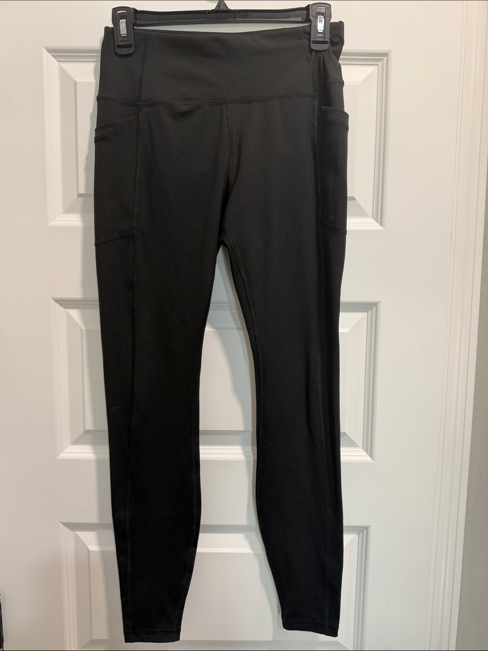 Avia Black High-Rise Leggings with Side Pockets